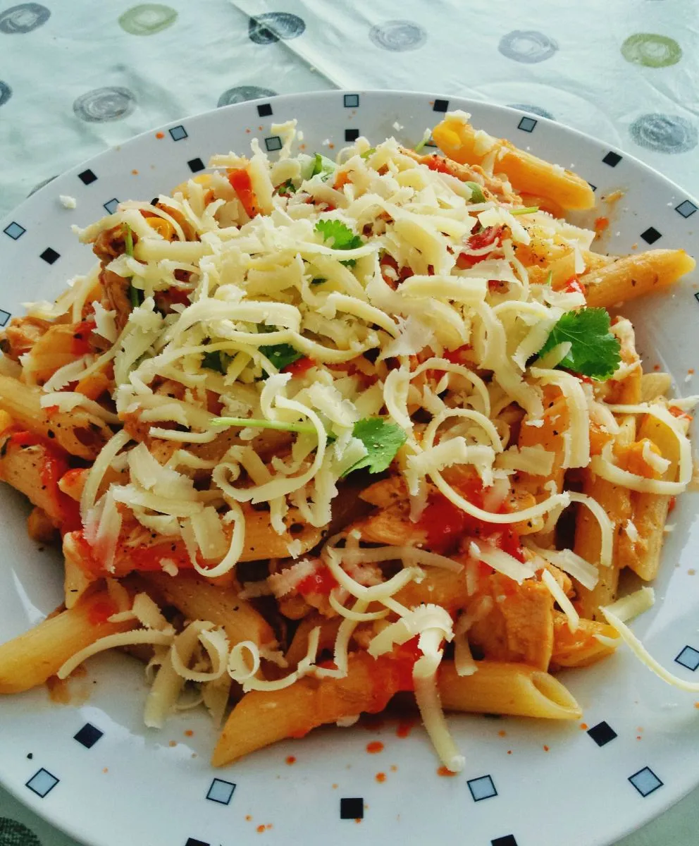 Cajun Pasta mit Hähnchen