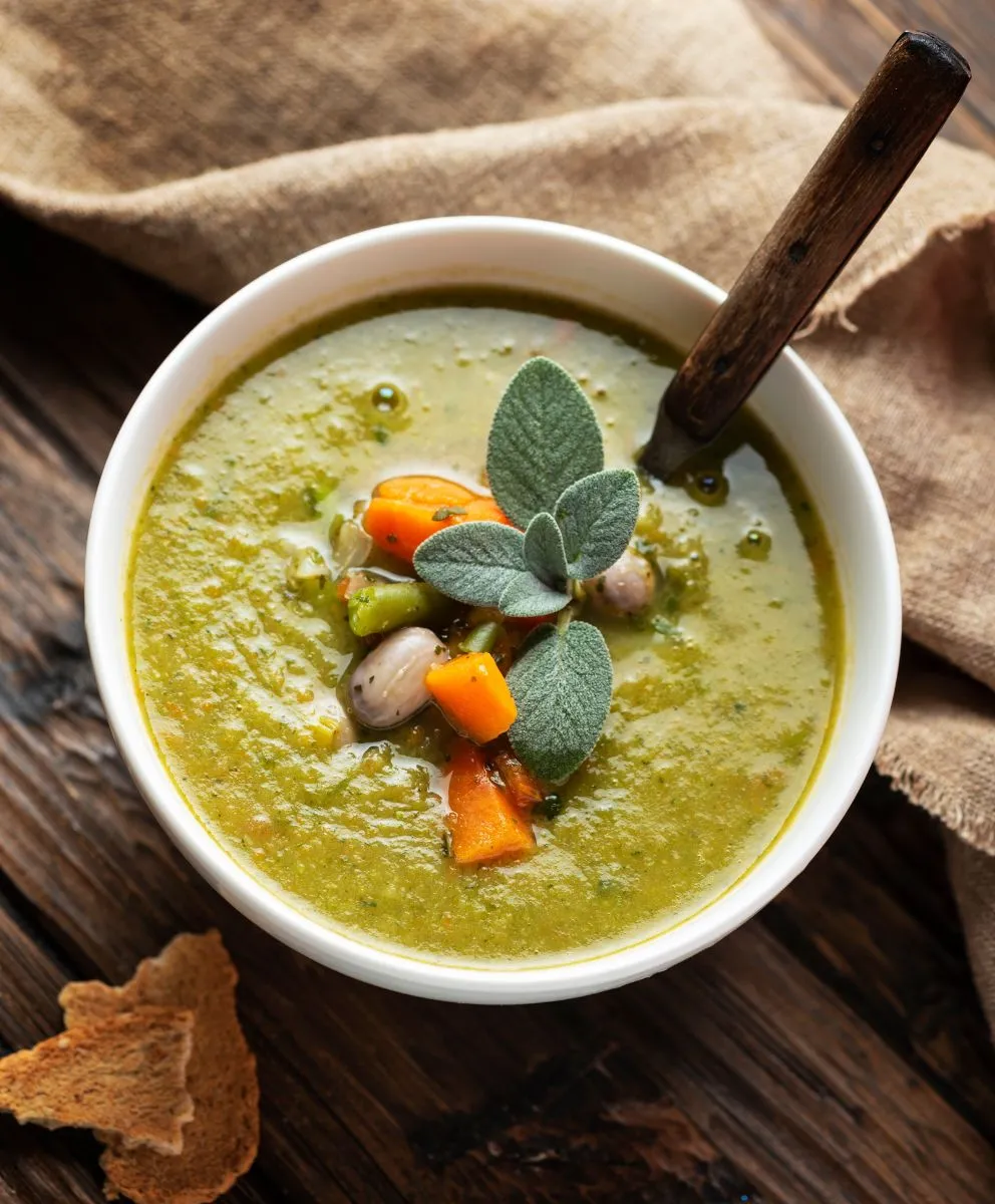 Cremige Kartoffel Grünkohl Suppe