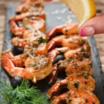 Knoblauchbutter Gegrillte Garnelen