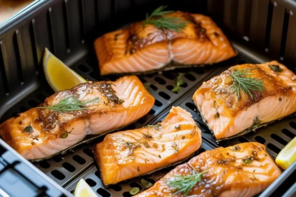 Lachs aus der Heißluftfritteuse