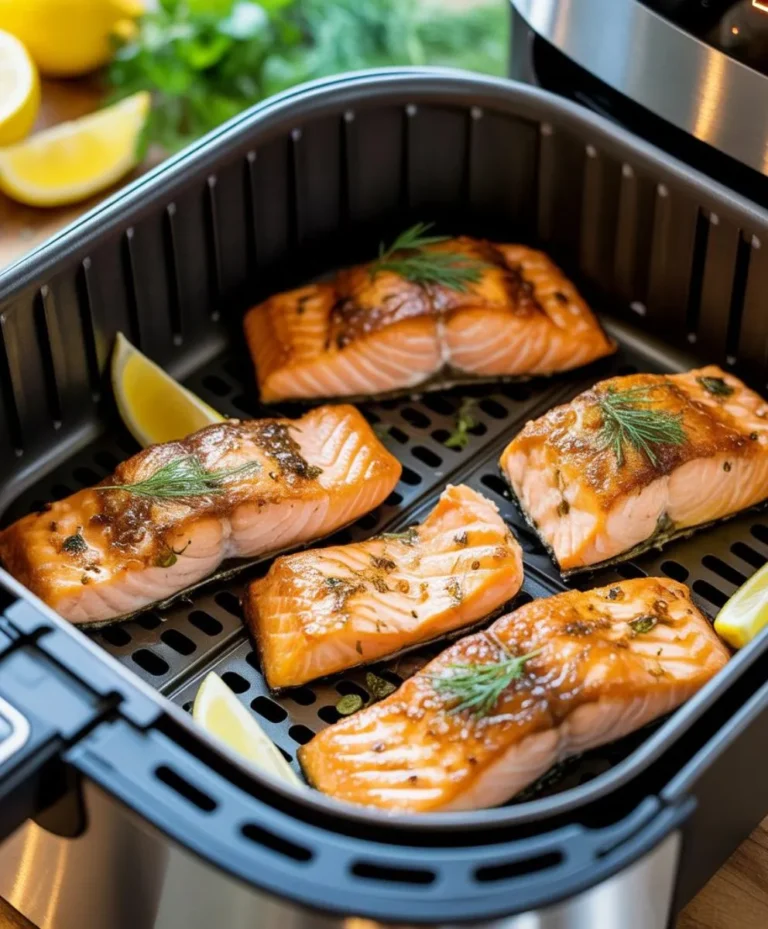 Lachs aus der Heißluftfritteuse